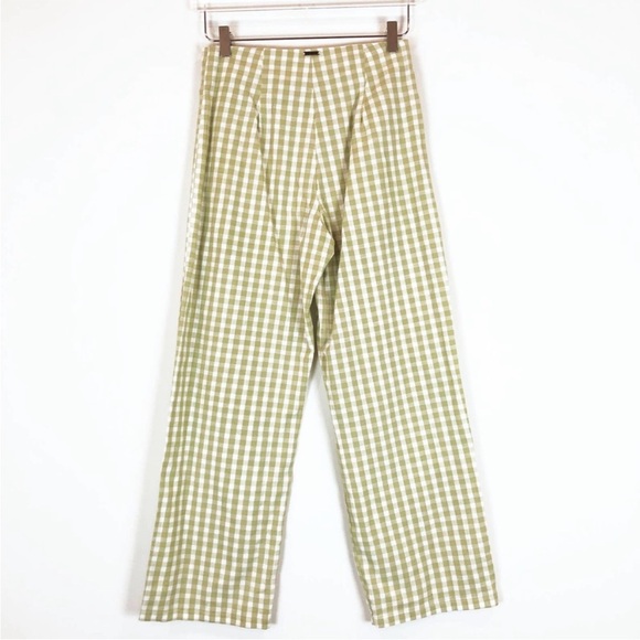 Billabong X Salty Blonde Break Point gingham Wide Leg Pants Size 26 retro 70s - Picture 9 of 12